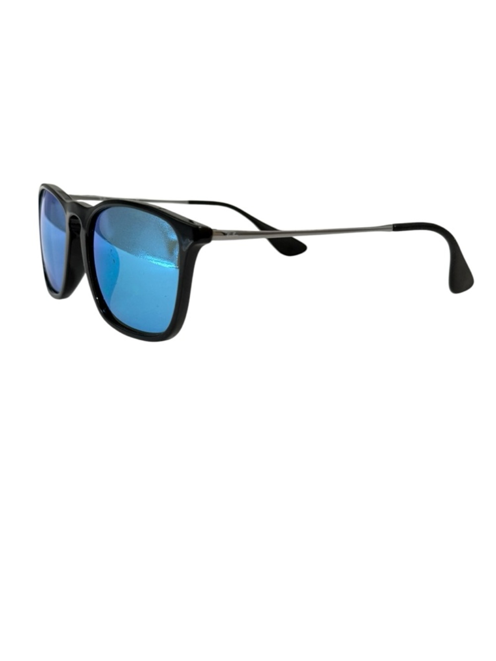 Ray-Ban RB187 Chris Black Sunglasses Blue Mirrored Lenses 601/55 54 18 145 3N